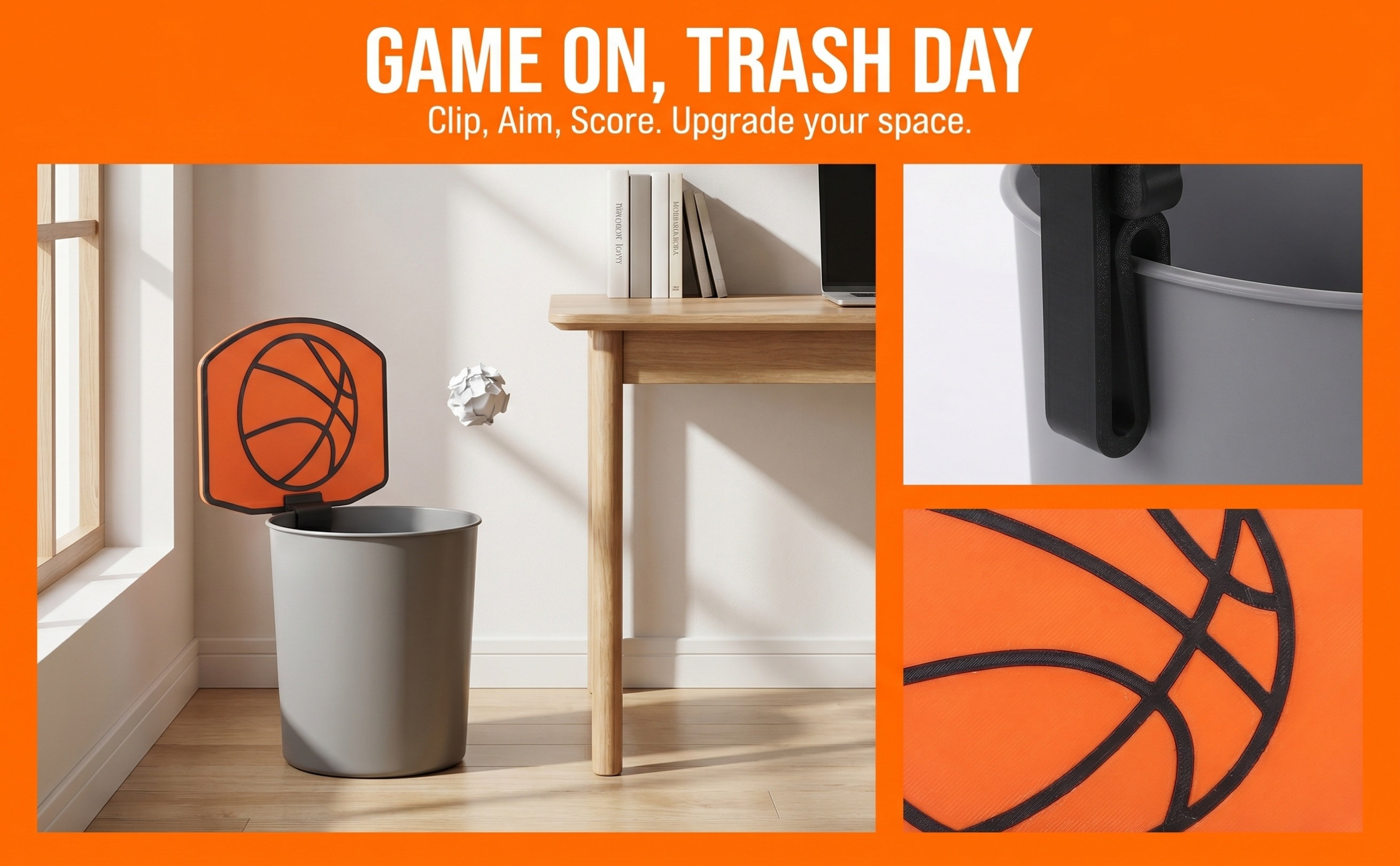 Basketball Hoop - Clip on Mini Basketball Hoop with