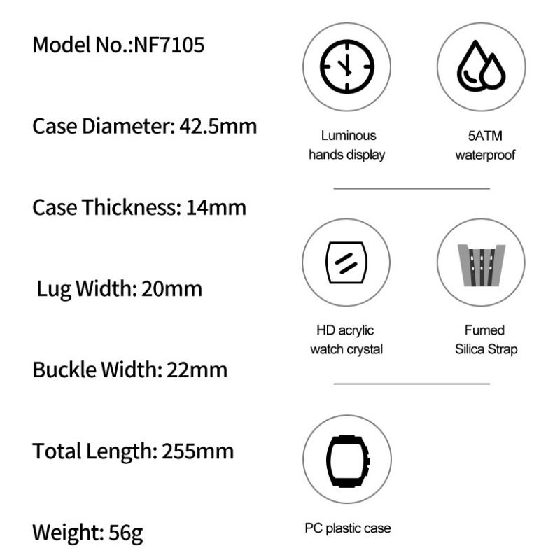 NAVIFORCE Man's Watch 5ATM Wat - Resistance Band ulasan dan harga