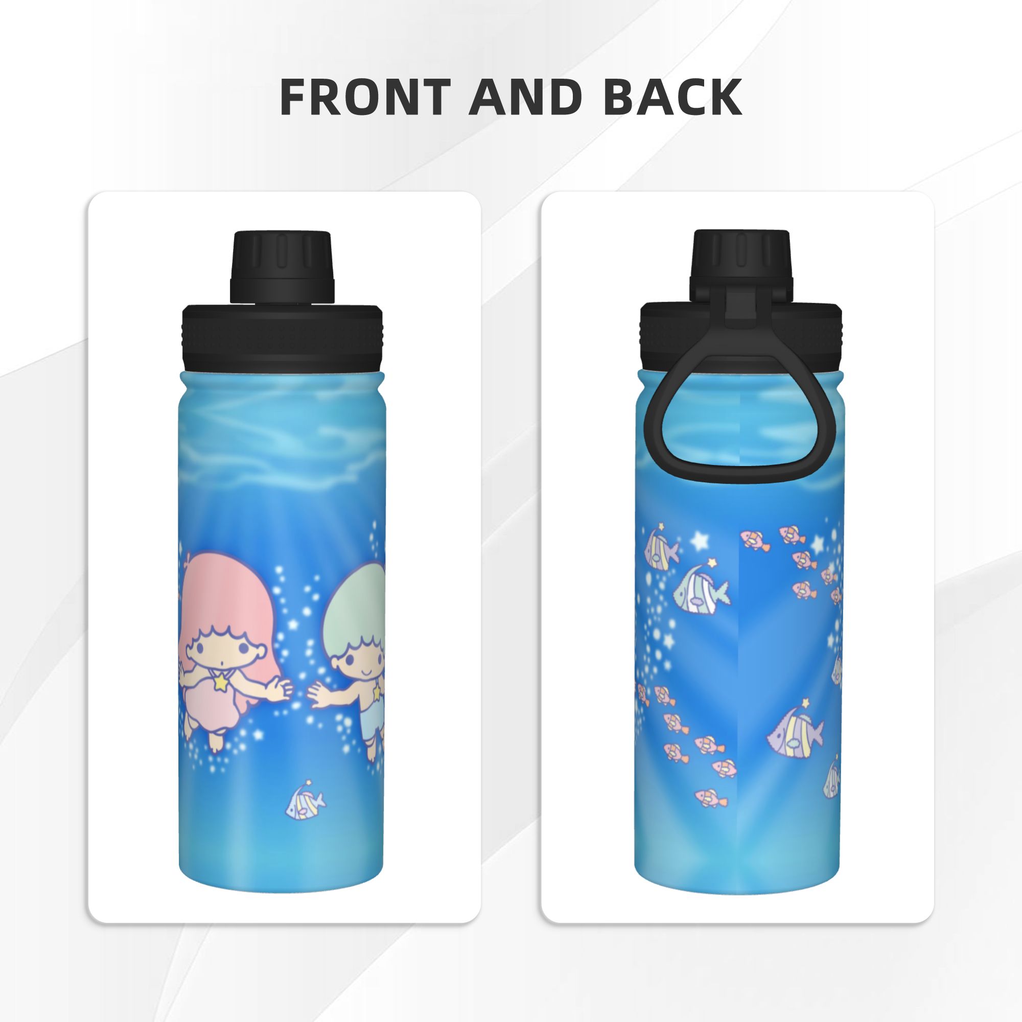 Little Twins Stars Cartoon Ani - Sports Water Bottle Insulated ulasan dan harga