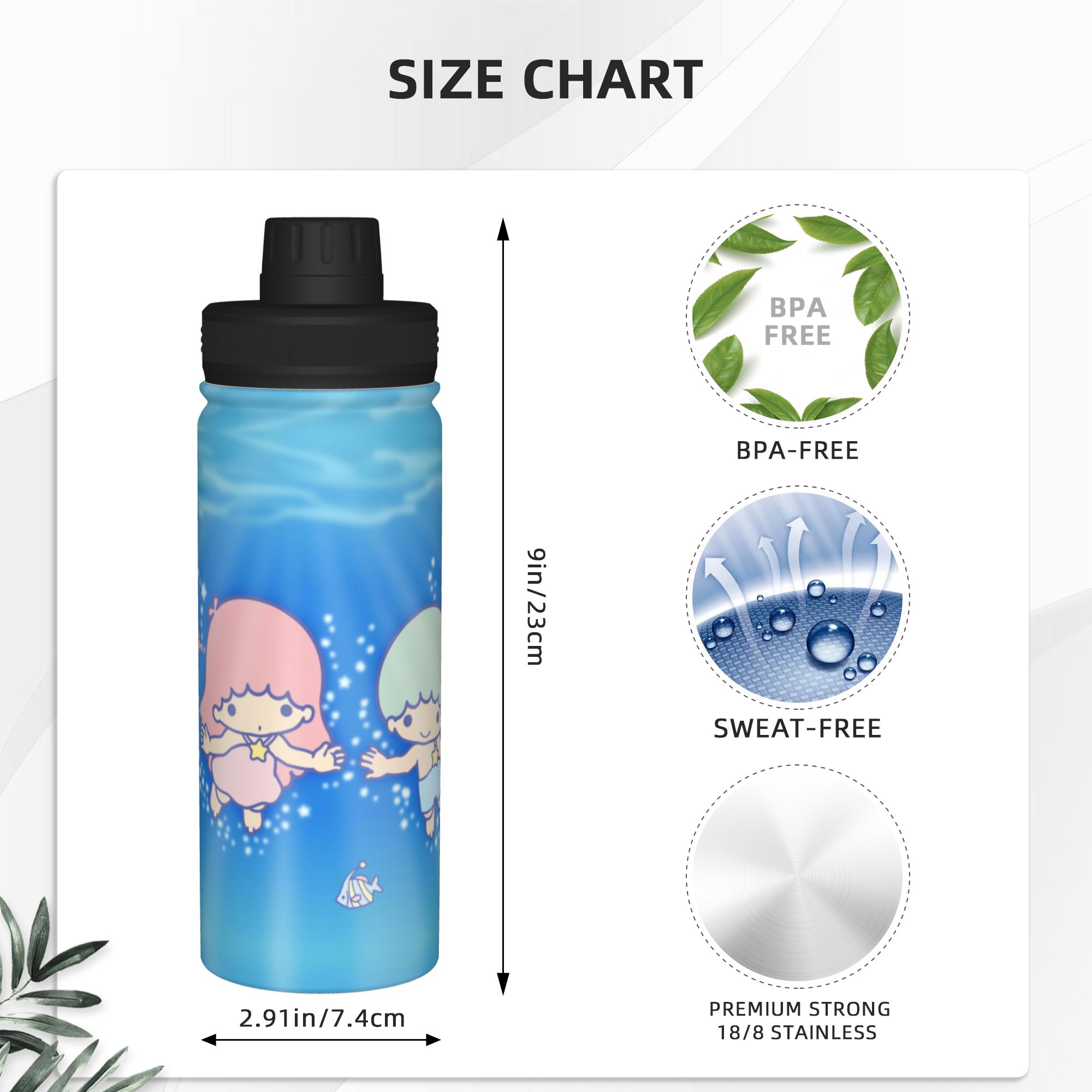 Little Twins Stars Cartoon Ani - Sports Water Bottle Insulated ulasan dan harga